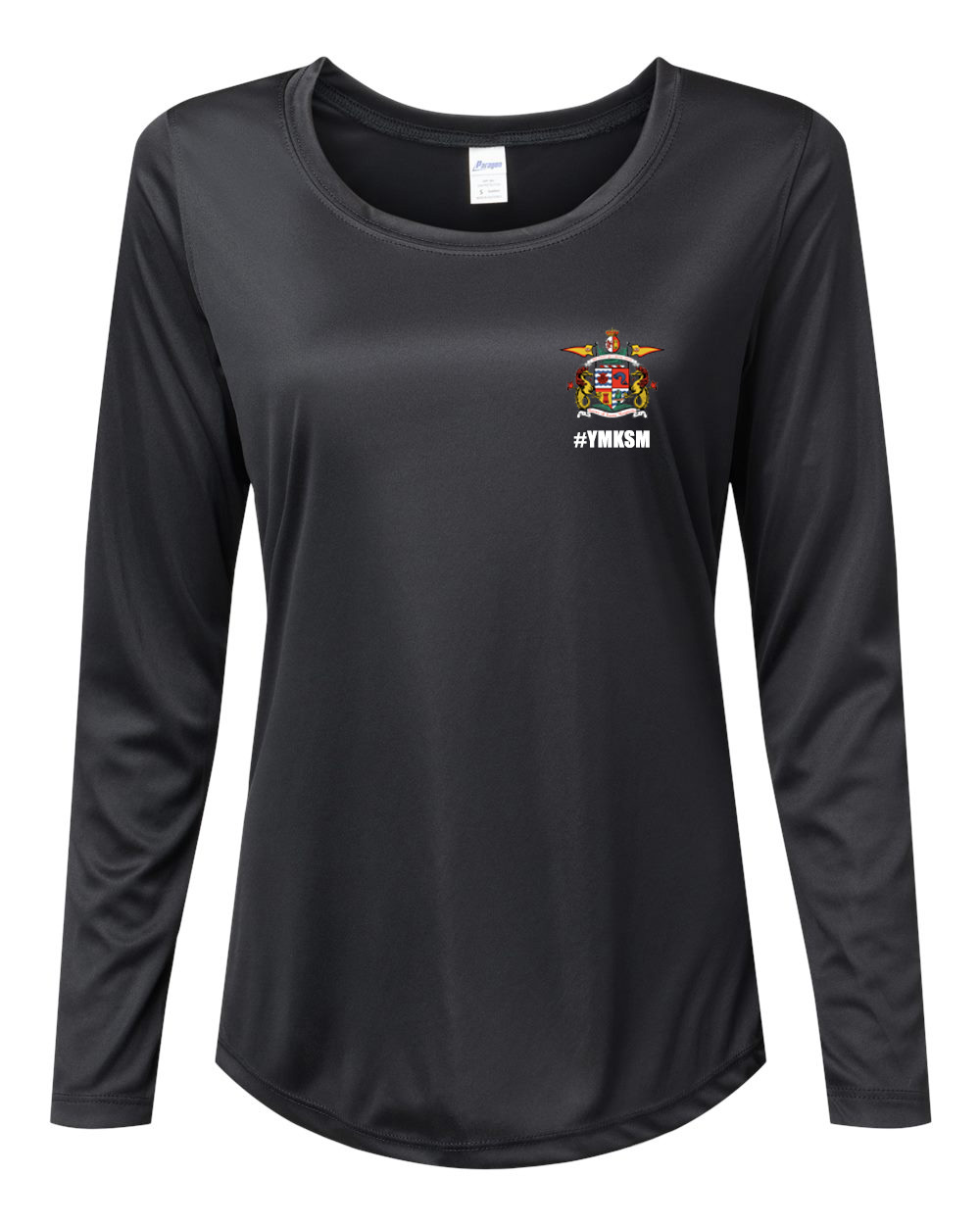 no_quarter_no_mercey_ladies_dryfit_long_sleeve_front