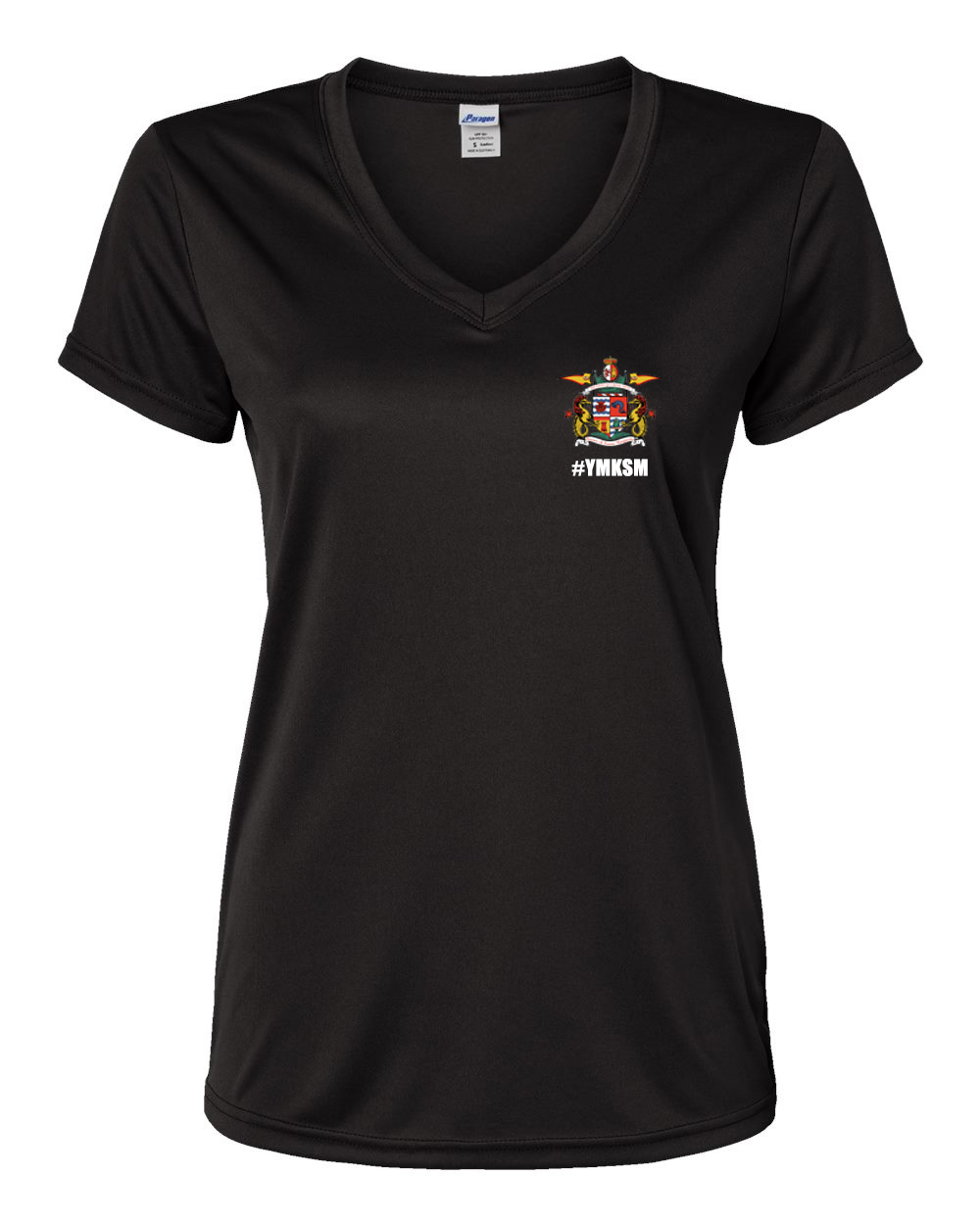 no_quarter_no_mercey_ladies_dryfit_short_sleeve_front